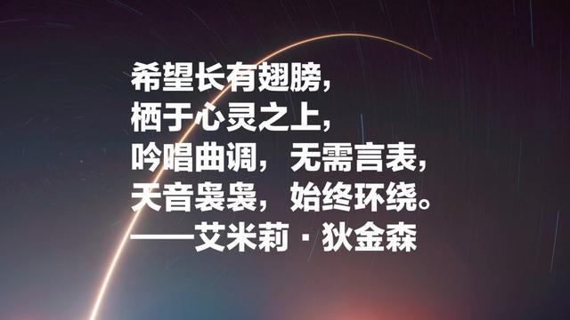 她是比肩惠特曼的伟大诗人，狄金森这睿智的诗，内容深邃