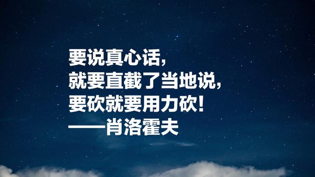 肖洛霍夫的《静静的顿河》，影响大批中国作家，这八句话太深刻了