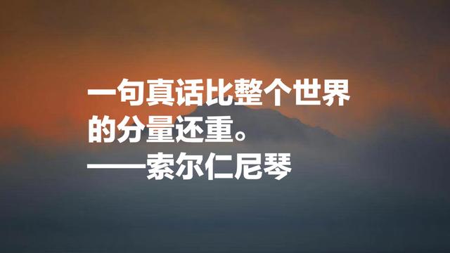 俄罗斯作家索尔仁尼琴名言，句句正义感十足，值得细细品读