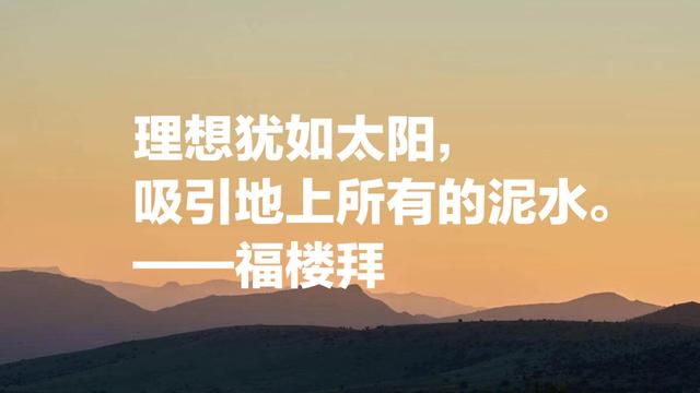 《包法利夫人》作者福楼拜，叙事堪称一绝，他这名言引人深思