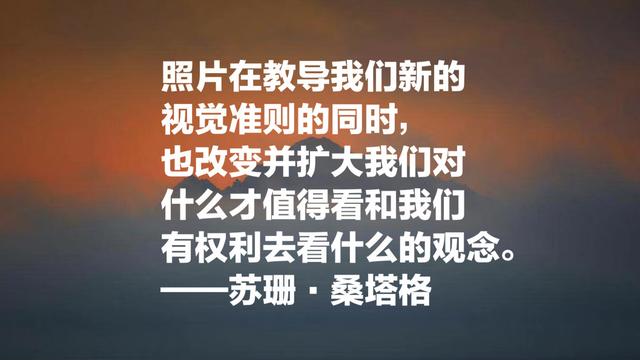 她被誉为美国公众的良心，苏珊·桑塔格名言，句句个性感十足