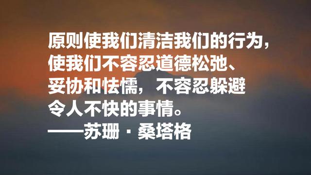 她被誉为美国公众的良心，苏珊·桑塔格名言，句句个性感十足