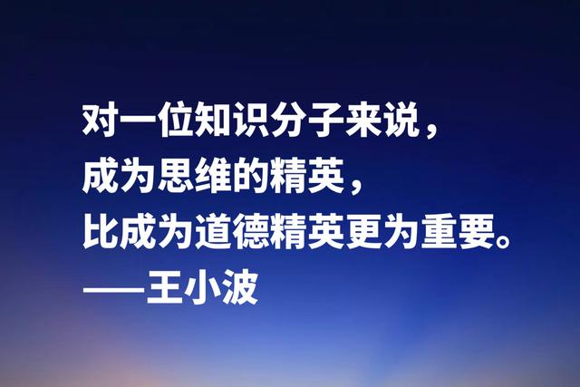 缅怀作家王小波，欣赏他笔下名言，朴素又超凡脱俗，魅力独特