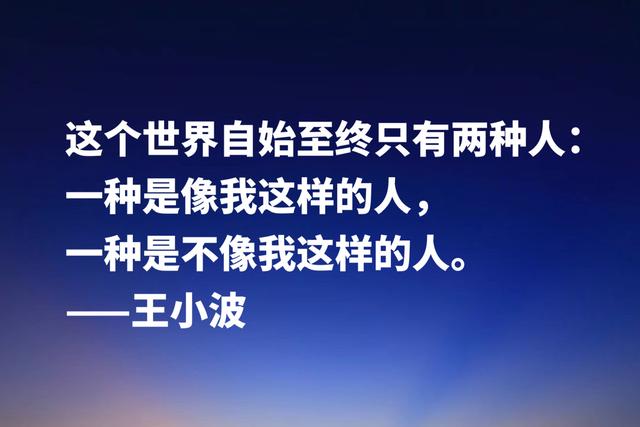 缅怀作家王小波，欣赏他笔下名言，朴素又超凡脱俗，魅力独特