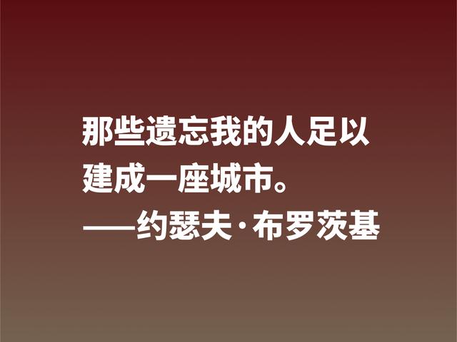 太精辟了！深悟诗人布罗斯基这格言，句句深入人心，值得借鉴