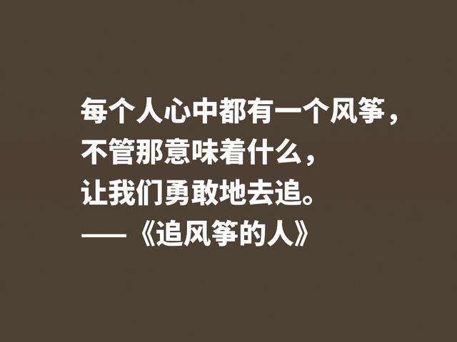 一口气读完的小说，《追风筝的人》魅力无限，这格言堪称经典