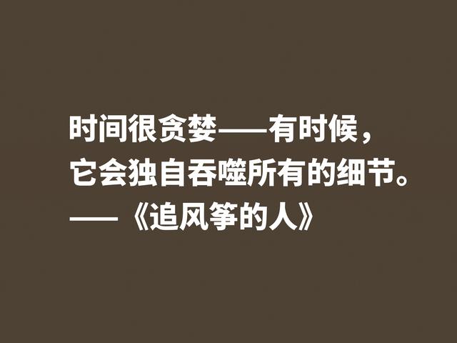 一口气读完的小说，《追风筝的人》魅力无限，这格言堪称经典