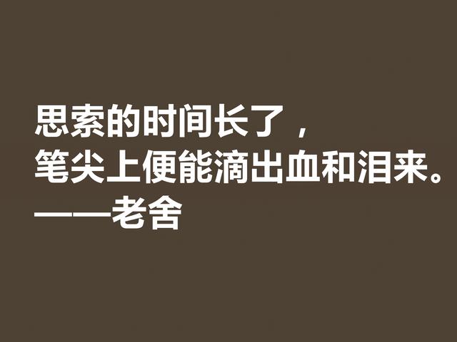 他是人民艺术家，老舍先生格言通俗易懂，暗含深厚的文化底蕴