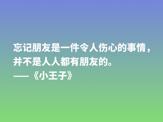 经久不衰的读物，细品小说《小王子》这格言，蕴含着博大的爱