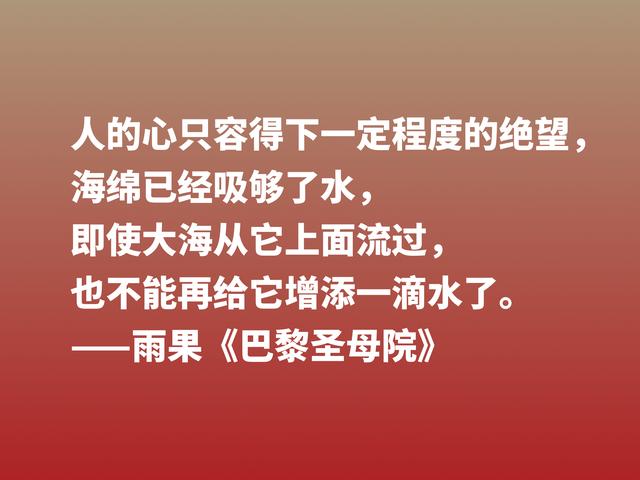 伟大的长篇小说，《巴黎圣母院》格言，告诉世人美与丑的内涵