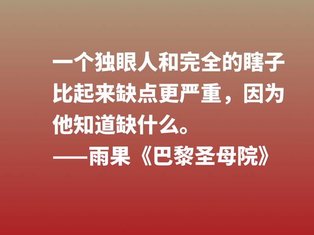 伟大的长篇小说，《巴黎圣母院》格言，告诉世人美与丑的内涵