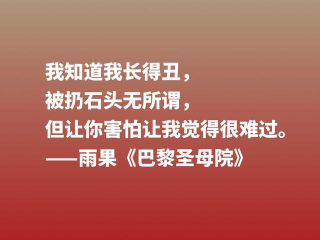 伟大的长篇小说，《巴黎圣母院》格言，告诉世人美与丑的内涵