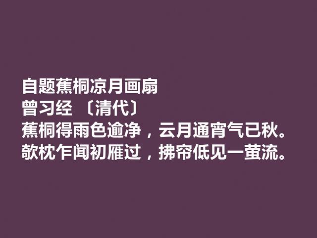 晚清名家曾习经诗，田园诗意境尤其唯美，情调闲适，值得品读