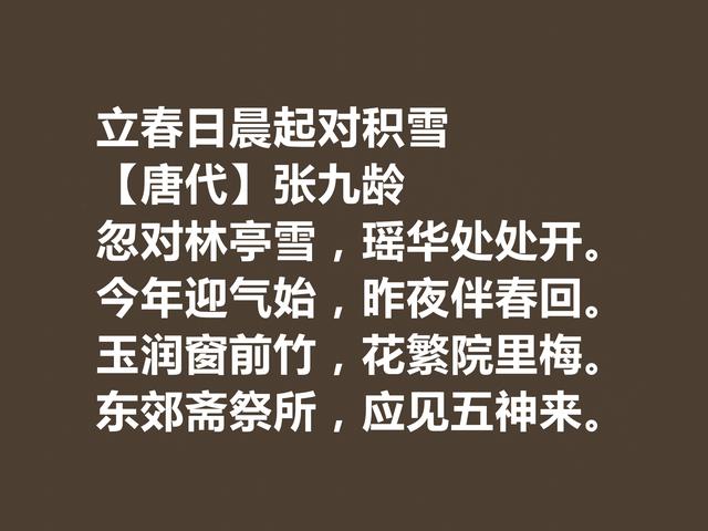 唐朝宰相诗人，张九龄诗作，体现超高的审美观，暗含深刻内涵