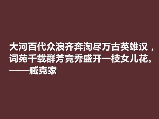 他的一生是一部我国新诗史诗，臧克家美句，透露浓厚的中国风