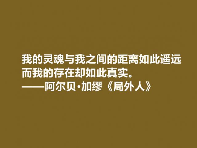 加缪最伟大的作品，《局外人》中格言，暗含深厚的人生哲学观