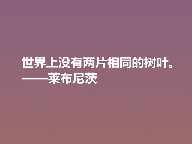 他是德国博学家，哲学思想深刻，莱布尼茨这八句格言，自由感浓厚