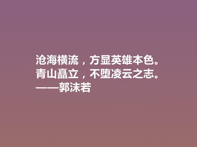 大文豪郭沫若，小说诗化堪称经典，细品他格言，读懂深受启发