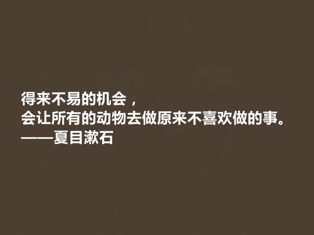 日本伟大的文学家，深悟夏目漱石格言，道理深刻，思想性超强