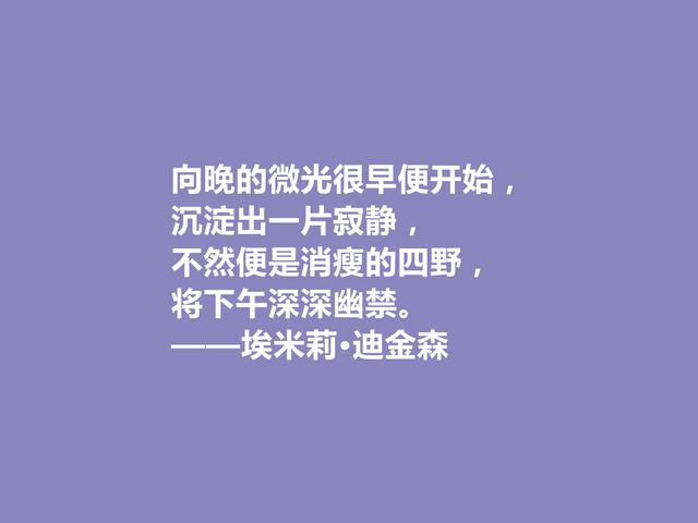 震惊世界的女诗人，艾米丽·迪金森美言，彰显独特个性与魅力