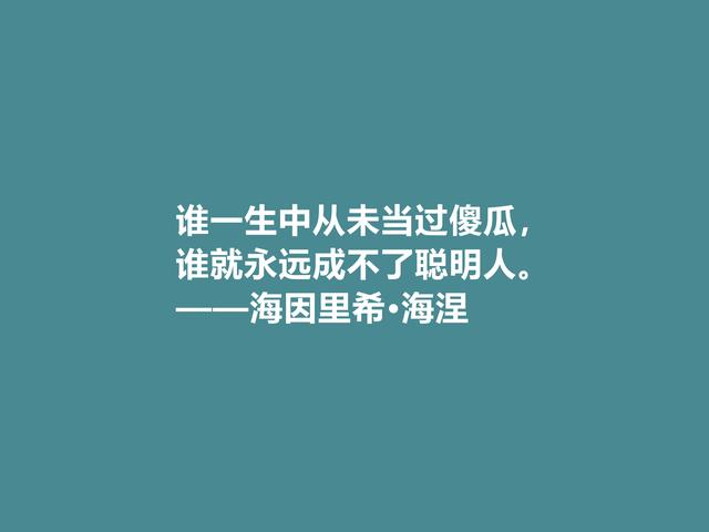 德国抒情诗人海涅佳话，思想深厚，爱情佳话尤其唯美