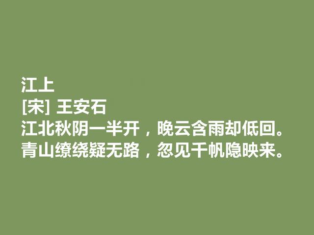 北宋大文学家，王安石这咏物诗，内涵深刻，意境深幽，转发了