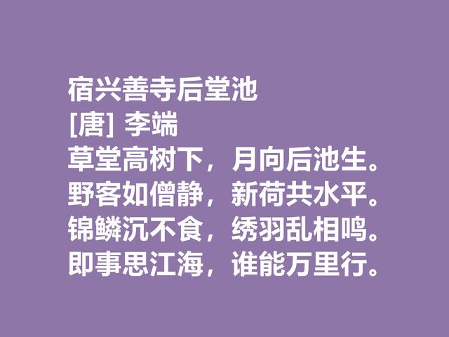 他是令人惋惜的唐朝诗人，李端这诗作，细品后别有一番风味