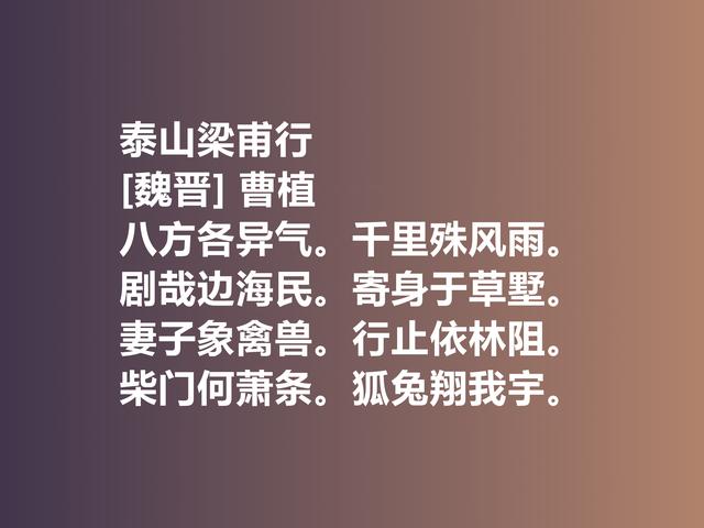 建安文学集大成者，曹植诗作，体现卓越才情，又流露英雄气概