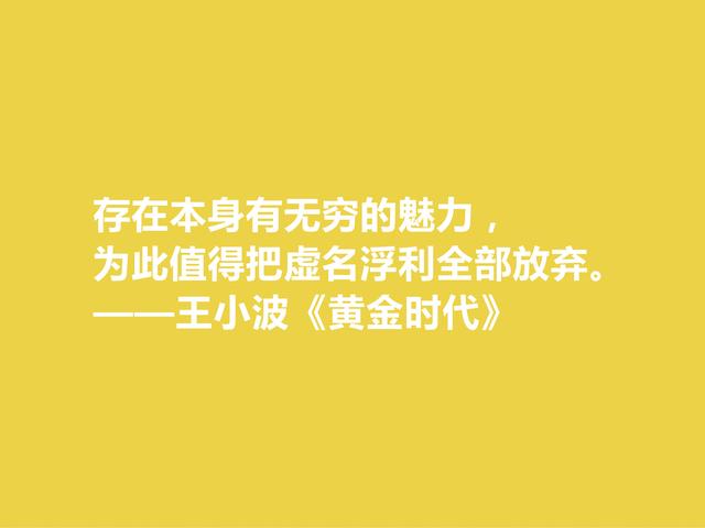 追忆王小波！小说《黄金时代》格言，凸显对人生与生命的追求