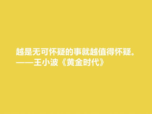 追忆王小波！小说《黄金时代》格言，凸显对人生与生命的追求