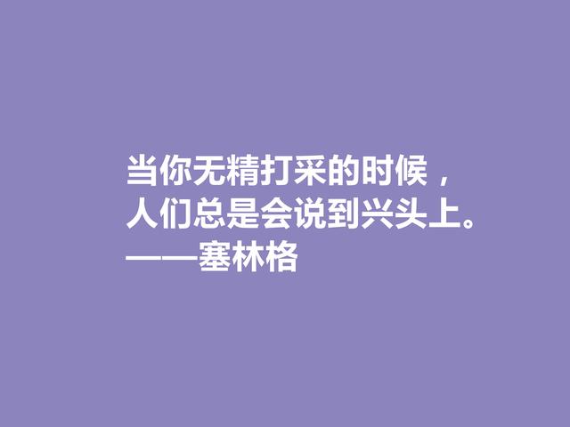 美国隐居作家，塞林格这格言，语言独特，具有浓重的个人魅力