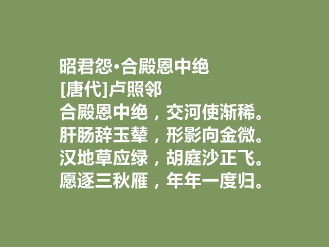 他是初唐诗人，十余年在病榻上写诗，这诗体现深刻的生命意义