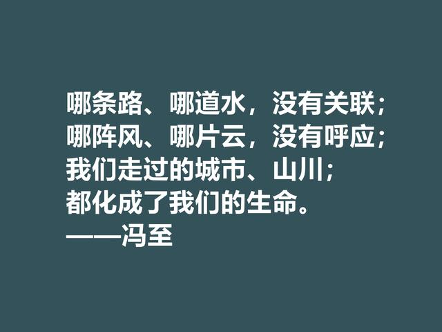 他一半是诗人，一半是哲人，冯至美言，暗含人生真谛