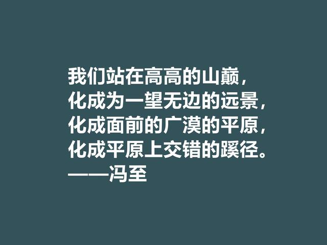 他一半是诗人，一半是哲人，冯至美言，暗含人生真谛