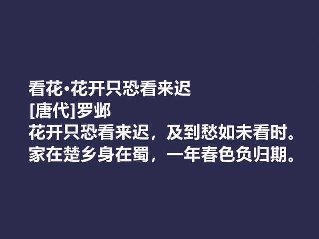 晚唐著名诗人，罗邺的诗被严重埋没，他这七律诗，魅力真独到