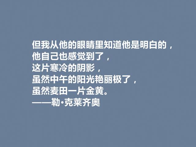 法国作家，擅长刻画小人物，勒·克莱齐奥格言，既透彻又犀利