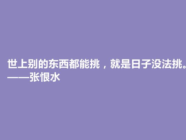 章回小说家，鸳鸯蝴蝶派代表，张恨水的言情句最美，让人回味无穷