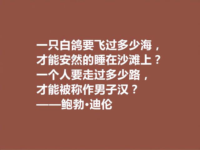 他是艺术家又是伟大的诗人，鲍勃·迪伦格言，犀利又极具哲理