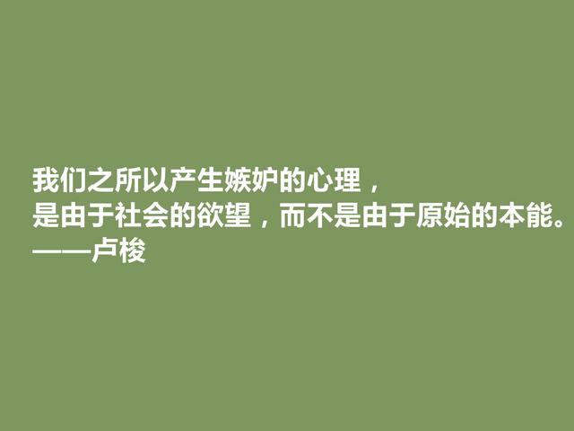 法国哲学家，生前备受诋毁，卢梭格言，诉说人生真谛