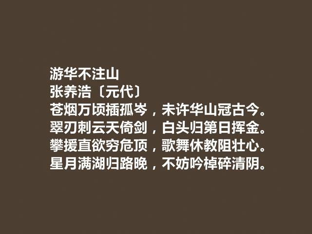 元朝名臣张养浩，诗歌备受冷落，他这诗，魅力无限，绝对佳作