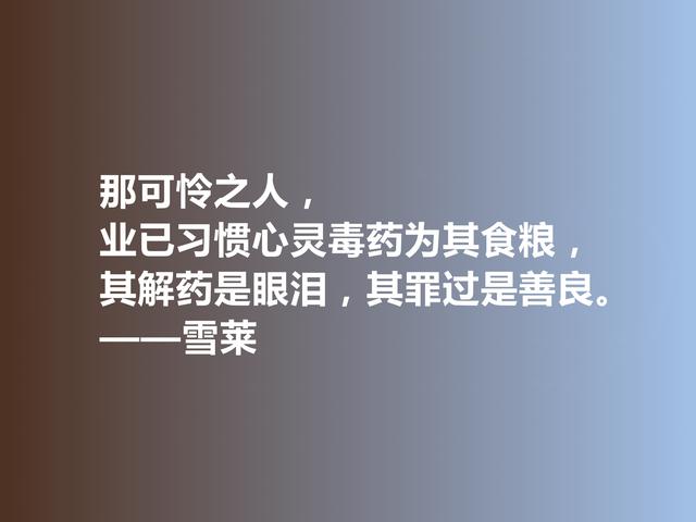 浪漫主义诗人代表，雪莱这诗，唯美又犀利，还极具警示的作用