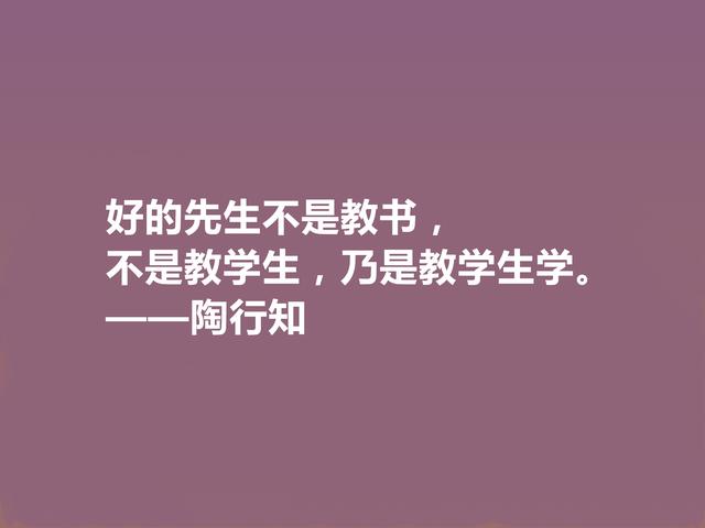 他将生命献给我国教育事业，陶行知格言，诉说教育真谛，佩服