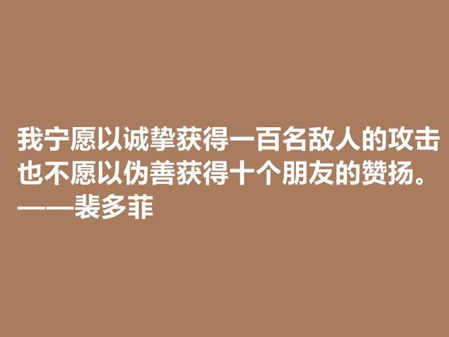 匈牙利爱国诗人，读裴多菲诗句，尽显坚定不移的决心