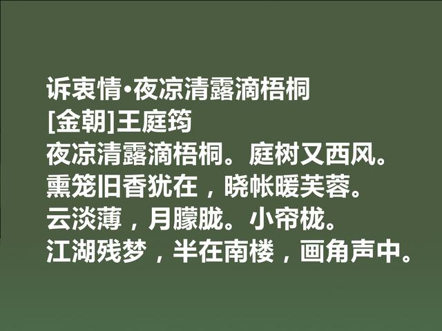 他是金朝诗坛大人物，王庭筠这诗，透射出孤独意境，值得品读