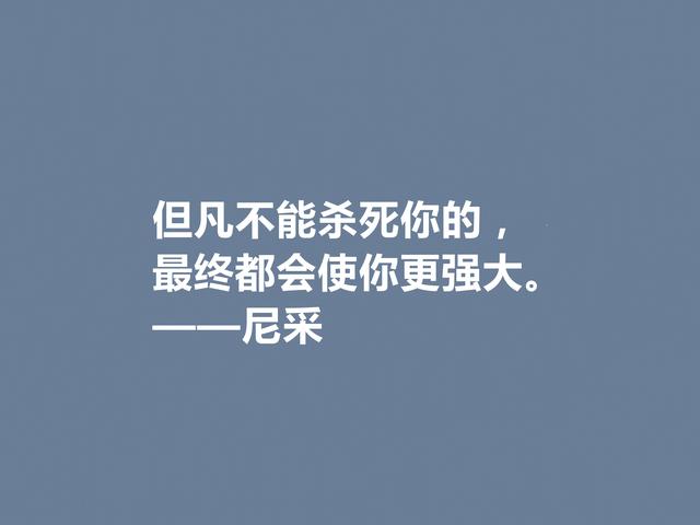 德国哲学巨匠，尼采人人皆知，这格言，犀利又透彻，值得赞美