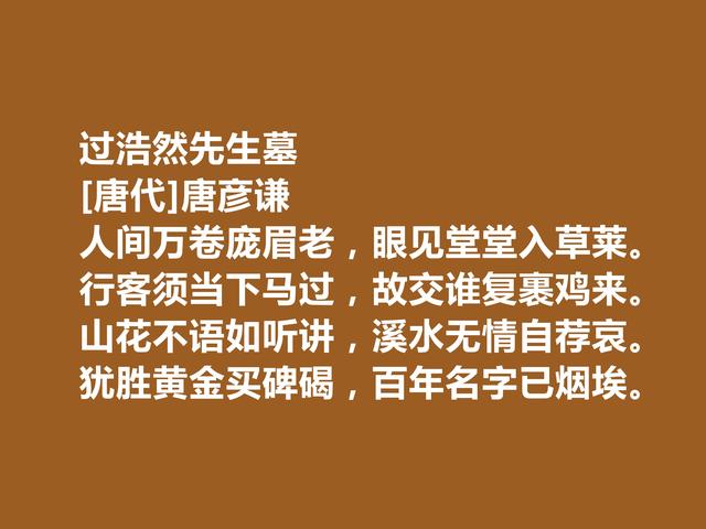 晚唐小众诗人，唐彦谦诗作，醇厚又有韵味，运用典故堪称一绝