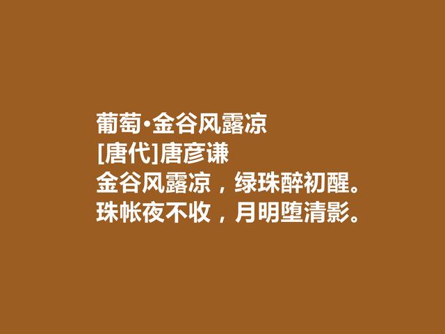 晚唐小众诗人，唐彦谦诗作，醇厚又有韵味，运用典故堪称一绝