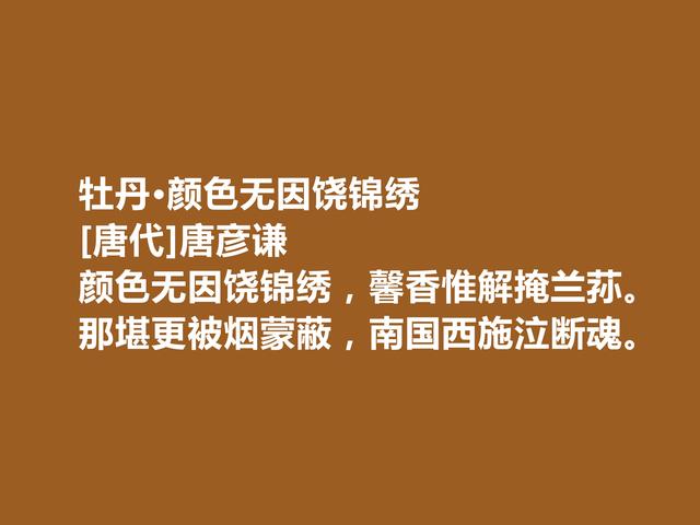 晚唐小众诗人，唐彦谦诗作，醇厚又有韵味，运用典故堪称一绝