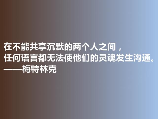 比利时剧作家和诗人，梅特林克佳话，凸显浓厚的哲学观