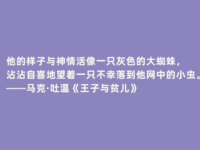 美国作家马克·吐温，代表作《王子与贫儿》格言，犀利又透彻